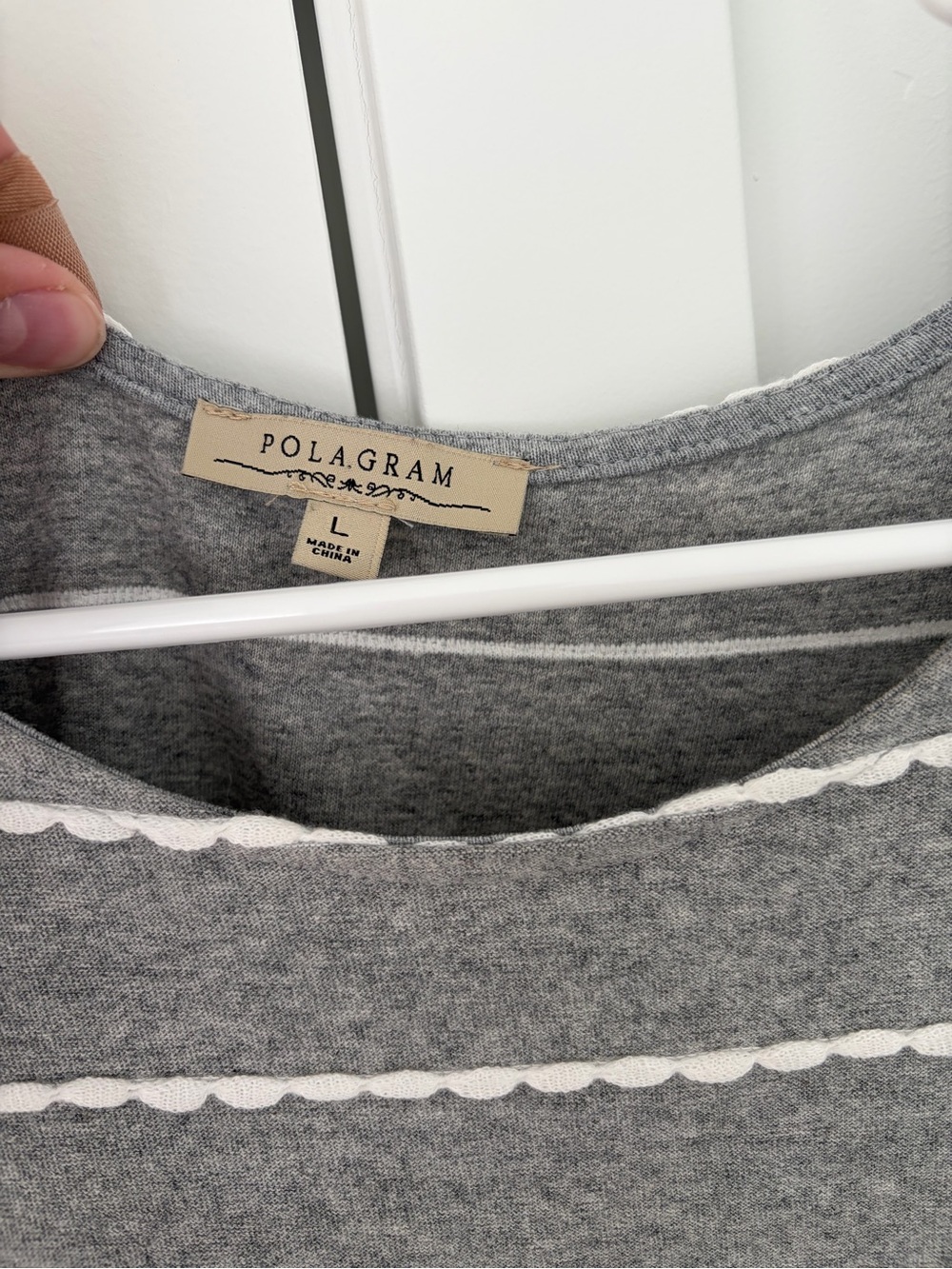Grey Polagram Knee Length Dress - Picture 3 of 5
